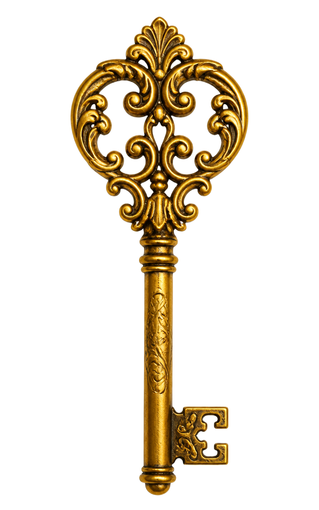 Ornate golden key